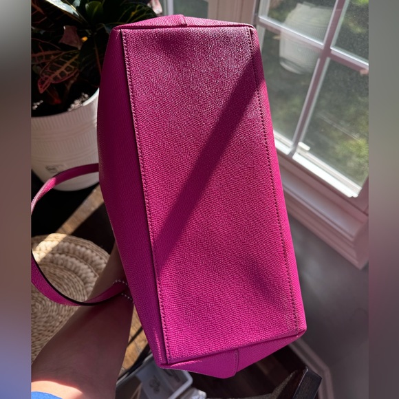 Coach Pink Leather Tote Bag - Picture 13 of 14